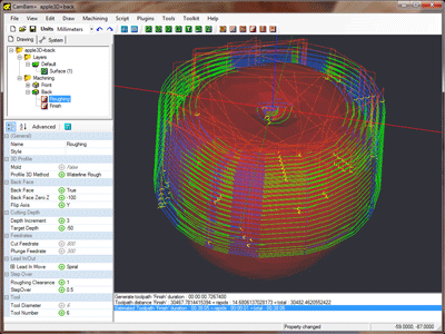 Back face roughing toolpaths