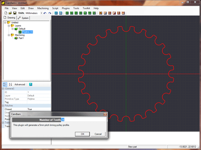 Step 1 - Insert pulley profile