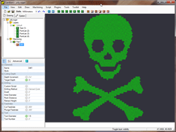 Jolly Roger drilling pattern from WingDings TTF font